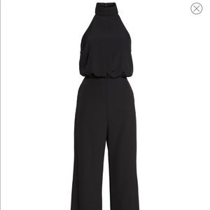 NWT: Black halter backless jumpsuits